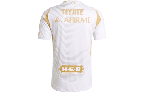 adidas UANL Tigres 2024 - 25 Authentic Third Jersey - White/Gold