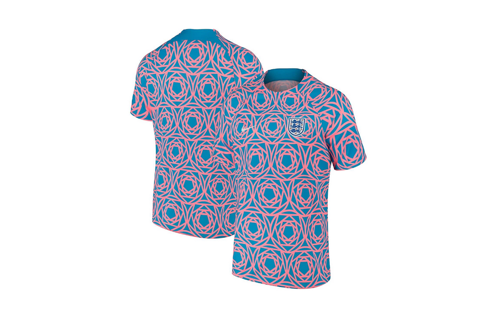 Nike Mens England WWC 2023 Academy Pro Prematch Training Jersey-Pink Gaze/Coast/White