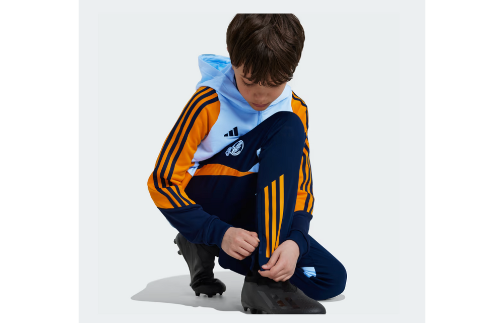 adidas Youth Real Madrid 2024 -25 Tiro Training Pants - Navy Blue/Crew Orange/Glow Blue