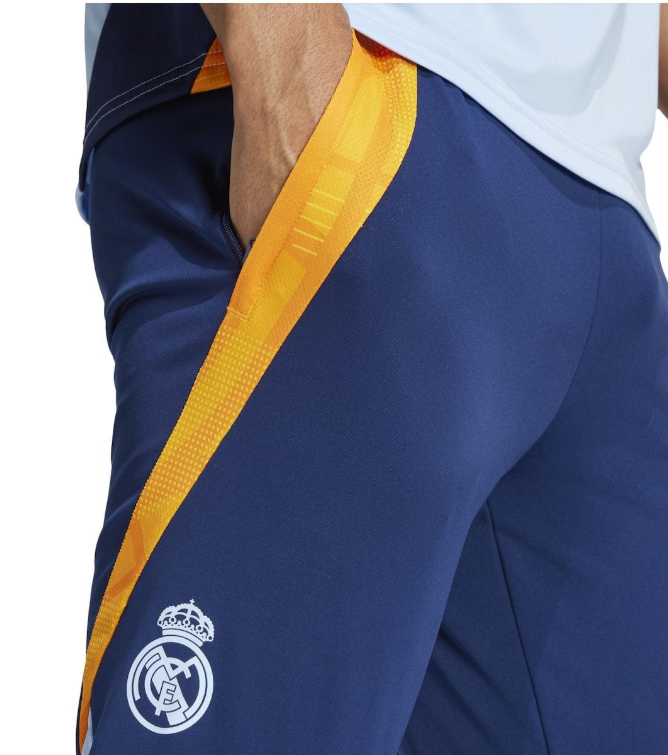 adidas Youth Real Madrid 2024 -25 Tiro Training Pants - Navy Blue/Crew Orange/Glow Blue