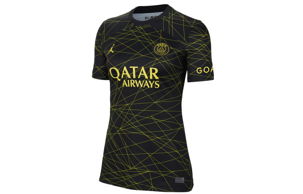 Jordan Womens PSG Paris Saint German 2022 - 23 Fourth Jersey - Black/Gold
