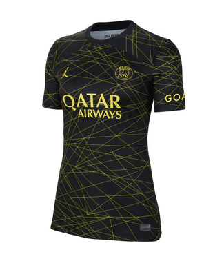 Jordan Jordan Womens PSG Paris Saint German 2022 - 23 Fourth Jersey - Black/Gold