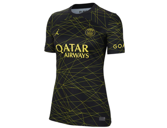 Jordan Womens PSG Paris Saint German 2022 - 23 Fourth Jersey - Black/Gold