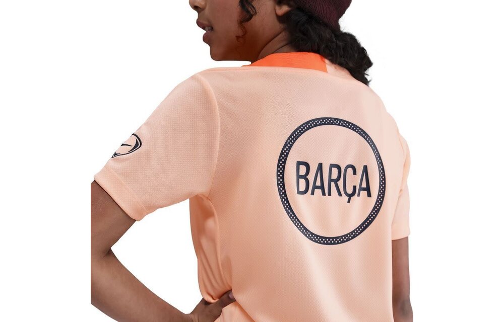 Nike Youth Barcelona 2025 - 26 Strike Prematch Training Jersey - Crimson Tint/Bright Mango/Midnight Navy