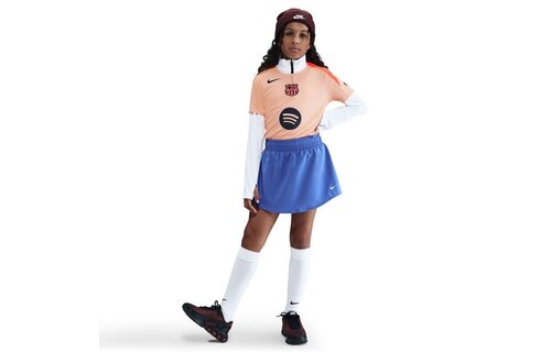 Nike Youth Barcelona 2025 - 26 Strike Prematch Training Jersey - Crimson Tint/Bright Mango/Midnight Navy