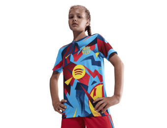 Nike Youth Barcelona 2025 - 26 Academy Pro Prematch Training Jersey - University Blue/Gym Blue/Opti Yellow