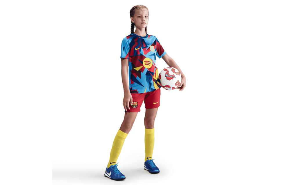 Nike Youth Barcelona 2025 - 26 Academy Pro Prematch Training Jersey - University Blue/Gym Blue/Opti Yellow