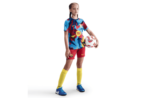 Nike Youth Barcelona 2025 - 26 Academy Pro Prematch Training Jersey - University Blue/Gym Blue/Opti Yellow