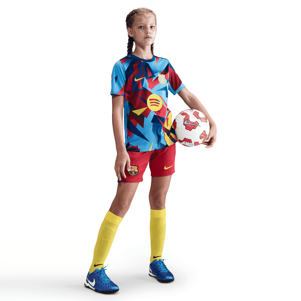 Nike Youth Barcelona 2025 - 26 Academy Pro Prematch Training Jersey - University Blue/Gym Blue/Opti Yellow