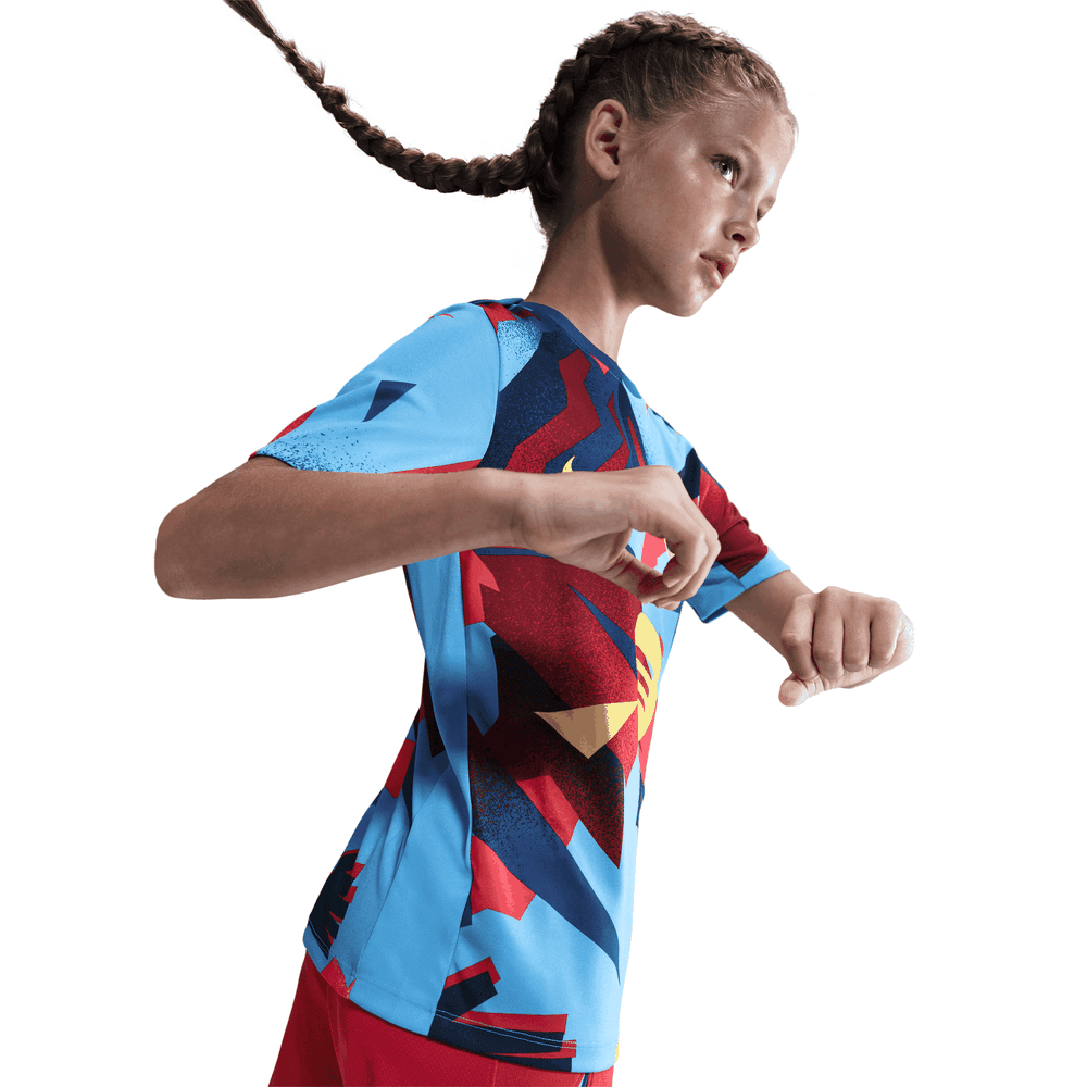 Nike Youth Barcelona 2025 - 26 Academy Pro Prematch Training Jersey - University Blue/Gym Blue/Opti Yellow