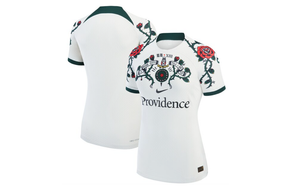 Nike Womens Portland Thorns 2022 - 2023 Home Jersey - Off White