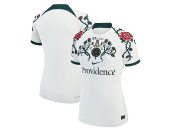 Nike Womens Portland Thorns 2022 - 2023 Home Jersey - Off White