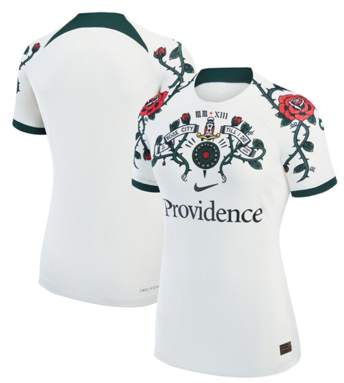 Nike Womens Portland Thorns 2022 - 2023 Home Jersey - Off White