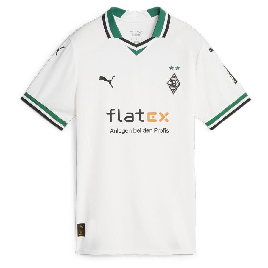 Puma Borussia Mönchengladbach 2023-24 Home Soccer Jersey - White/Power Green