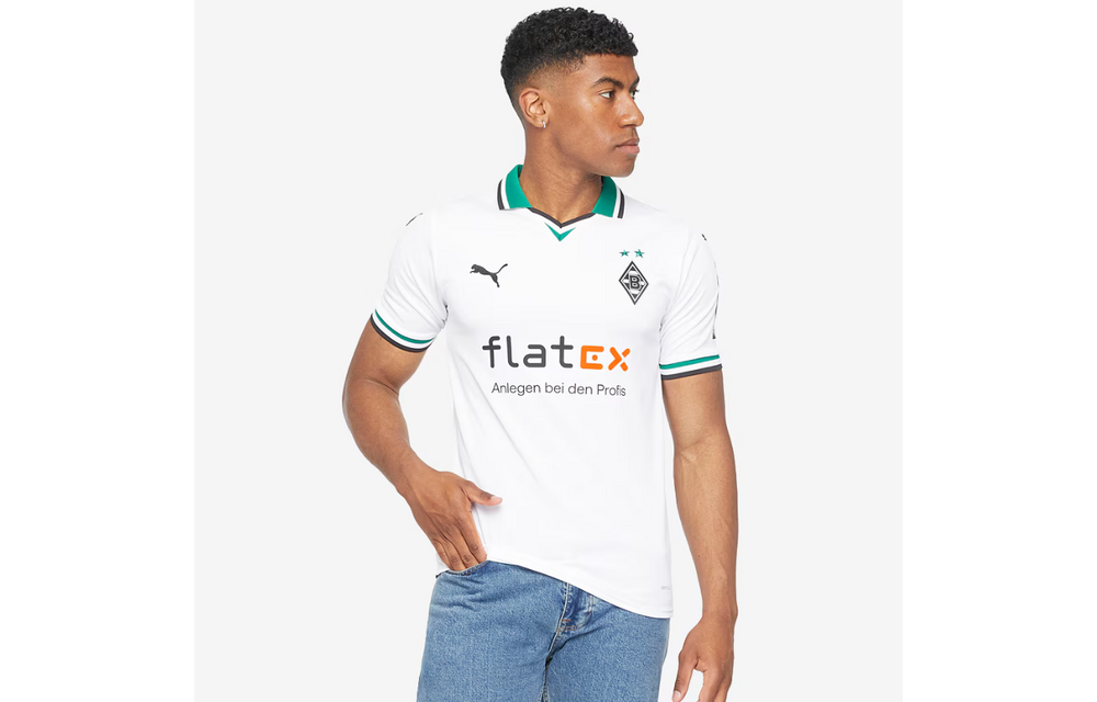 Puma Borussia Mönchengladbach 2023-24 Home Soccer Jersey - White/Power Green
