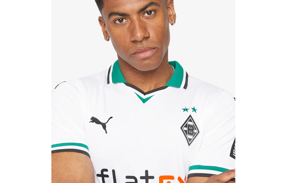 Puma Borussia Mönchengladbach 2023-24 Home Soccer Jersey - White/Power Green