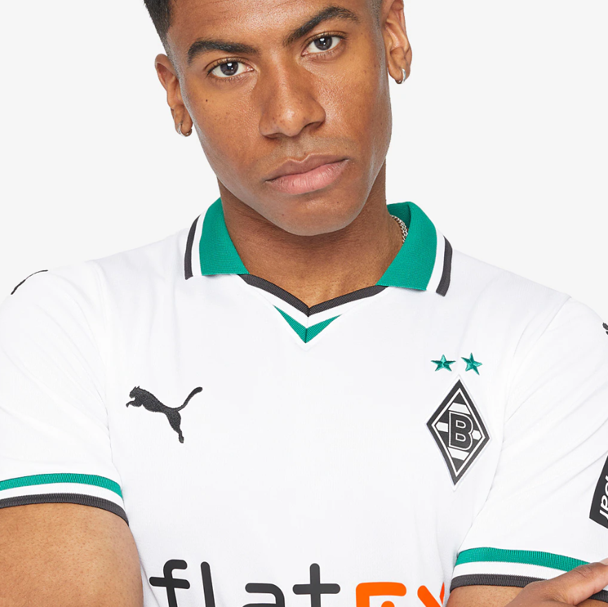 Puma Borussia Mönchengladbach 2023-24 Home Soccer Jersey - White/Power Green