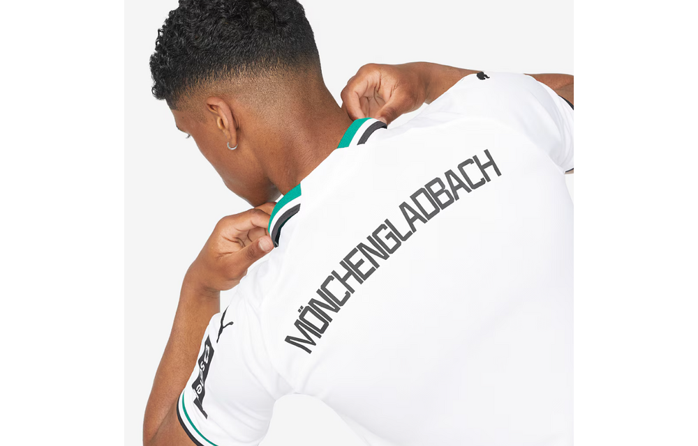Puma Borussia Mönchengladbach 2023-24 Home Soccer Jersey - White/Power Green
