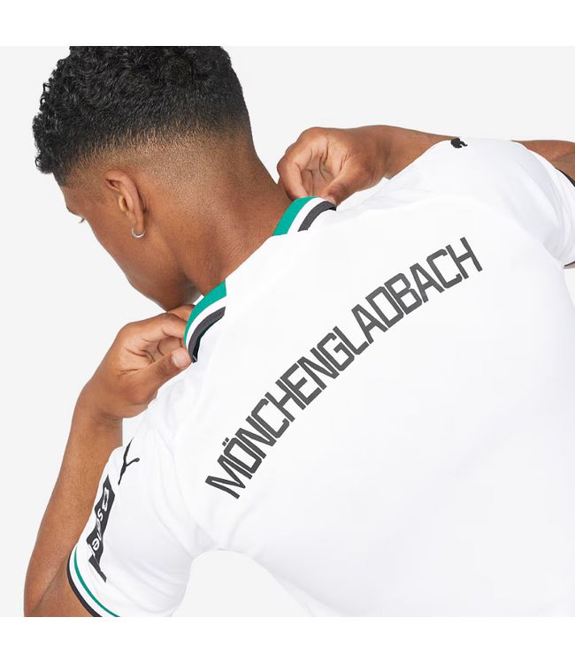 Puma Puma Borussia Mönchengladbach 2023-24 Home Soccer Jersey - White/Power Green