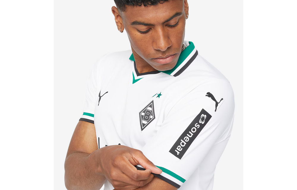 Puma Borussia Mönchengladbach 2023-24 Home Soccer Jersey - White/Power Green