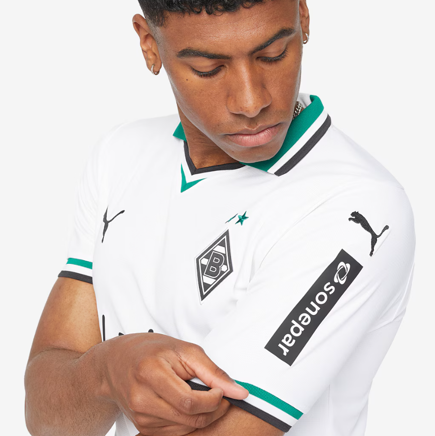 Puma Borussia Mönchengladbach 2023-24 Home Soccer Jersey - White/Power Green