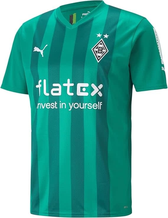 Puma Borussia Mönchengladbach 2023-24 Away Soccer Jersey - Porcelain/Anise Flower