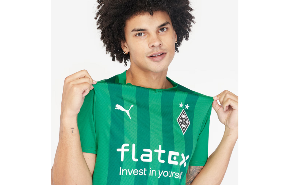 Puma Borussia Mönchengladbach 2023-24 Away Soccer Jersey - Porcelain/Anise Flower