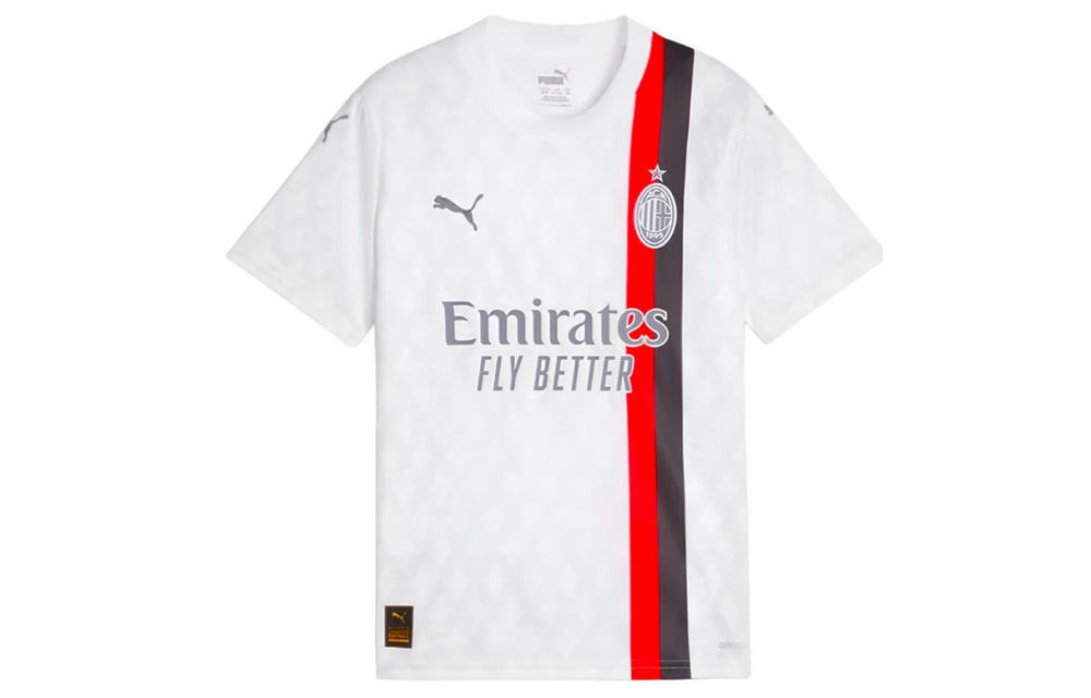 Puma AC Milan 2023 - 24 Youth Away Jersey - White/Feather Gray/Red
