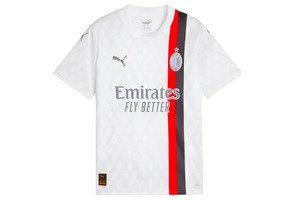 Puma AC Milan 2023 - 24 Youth Away Jersey - White/Feather Gray/Red