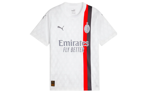 Puma AC Milan 2023 - 24 Youth Away Jersey - White/Feather Gray/Red
