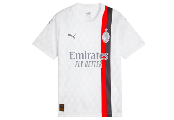 Puma AC Milan 2023 - 24 Youth Away Jersey - White/Feather Gray/Red