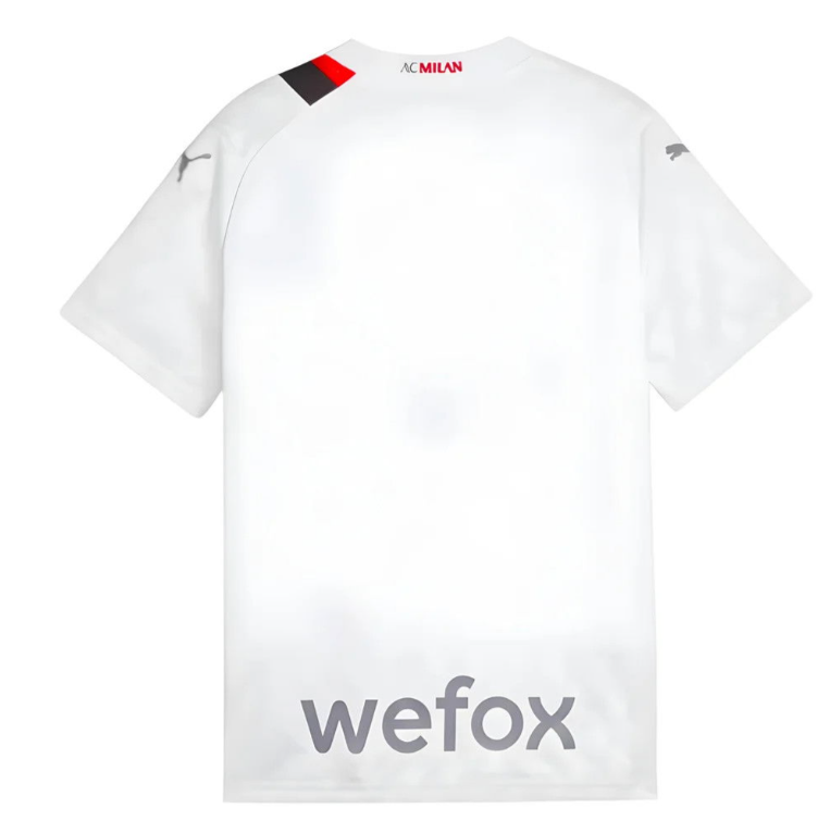 Puma AC Milan 2023 - 24 Youth Away Jersey - White/Feather Gray/Red