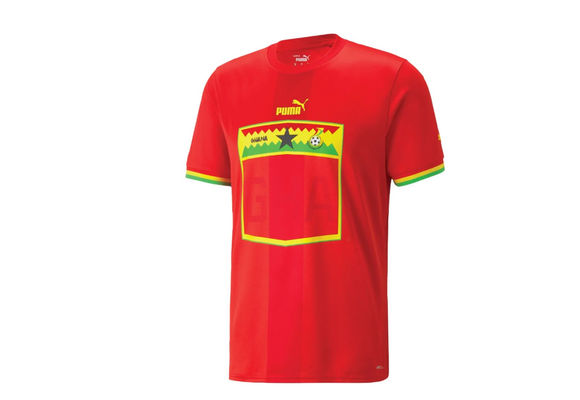 Puma Ghana World Cup 2022 Away Jersey - Red/Dandelion