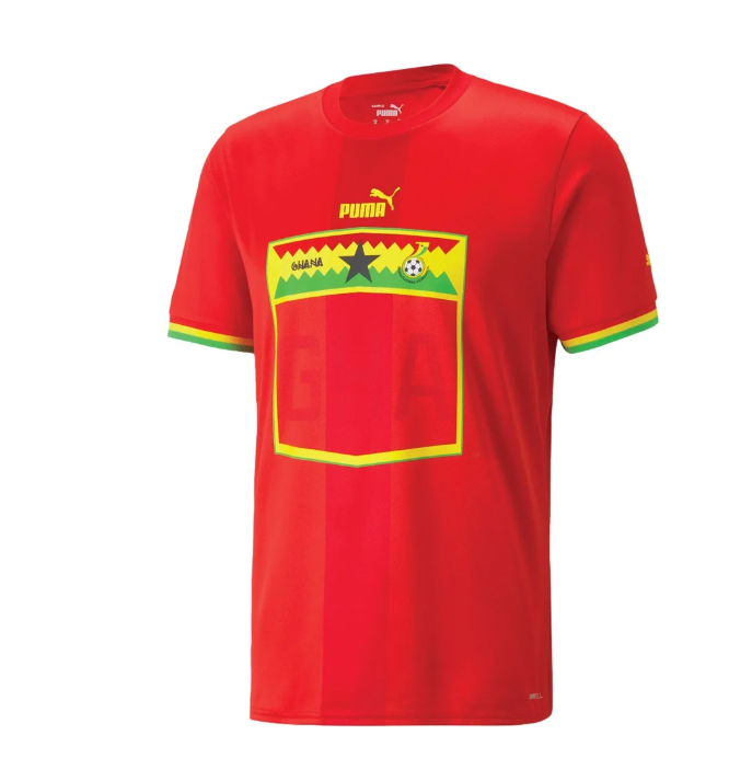 Puma Ghana World Cup 2022 Away Jersey - Red/Dandelion