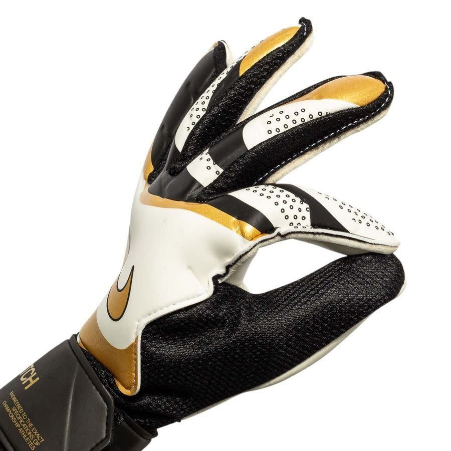 Nike Match Goalkeeper Gloves - Black/White/Metallic Gold Coin