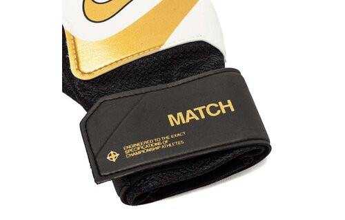Nike Match Goalkeeper Gloves - Black/White/Metallic Gold Coin