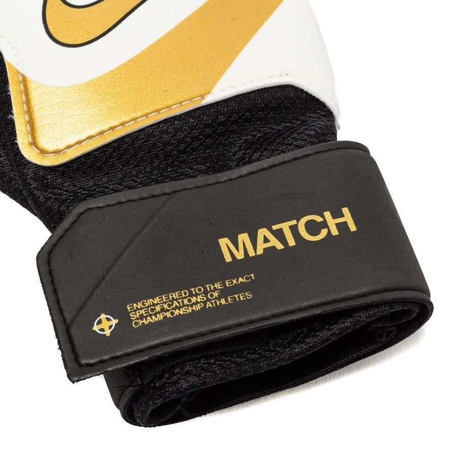 Nike Match Goalkeeper Gloves - Black/White/Metallic Gold Coin