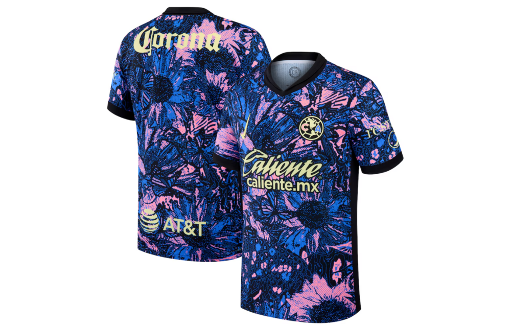 Nike Club America 2024-25 Authentic Third Jersey - Medium Blue/Black/Lemon Chiffon