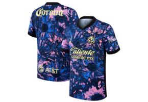 Nike Club America 2024-25 Authentic Third Jersey - Medium Blue/Black/Lemon Chiffon