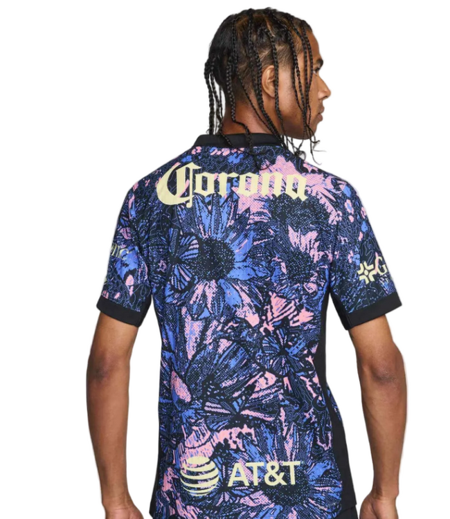 Nike Nike Club America 2024-25 Authentic Third Jersey - Medium Blue/Black/Lemon Chiffon