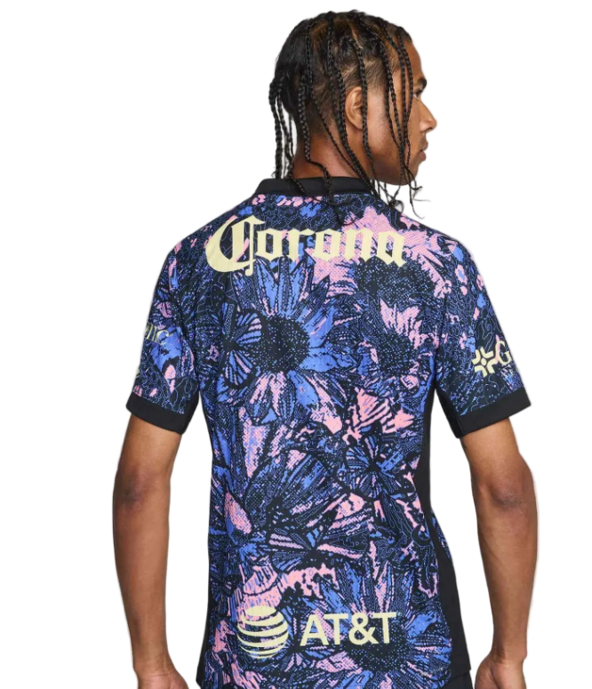 Nike Club America 2024-25 Authentic Third Jersey - Medium Blue/Black/Lemon Chiffon