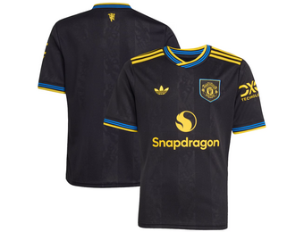 adidas Youth Manchester United 2025 - 26 Third Jersey - Black