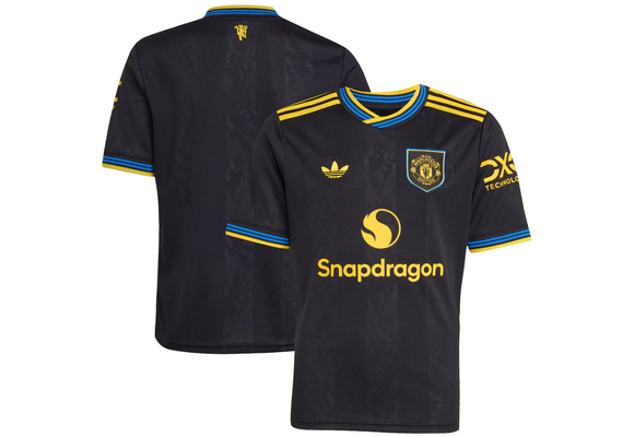 adidas Youth Manchester United 2025 - 26 Third Jersey - Black
