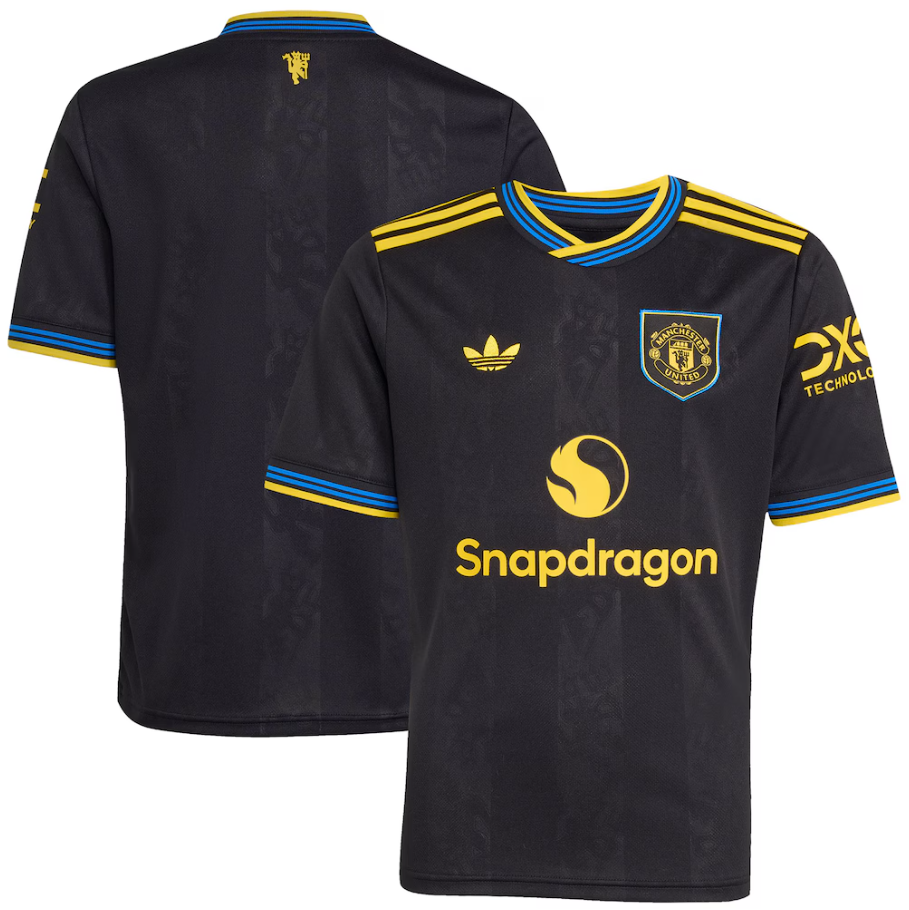 adidas Youth Manchester United 2025 - 26 Third Jersey - Black