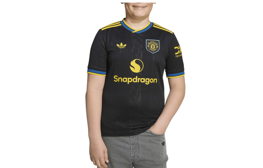 adidas Youth Manchester United 2025 - 26 Third Jersey - Black