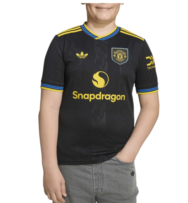 adidas Youth Manchester United 2025 - 26 Third Jersey - Black