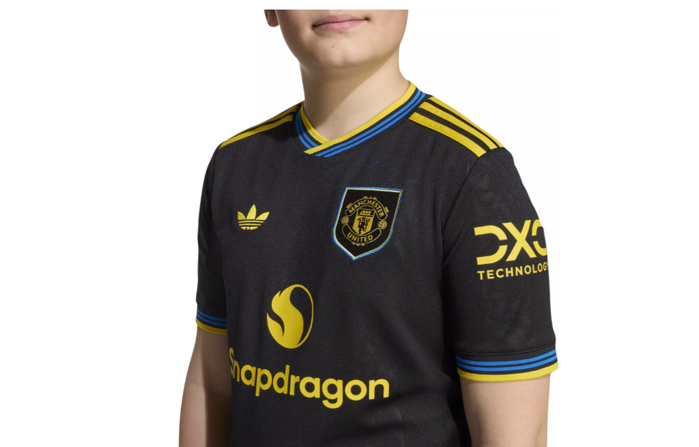 adidas Youth Manchester United 2025 - 26 Third Jersey - Black