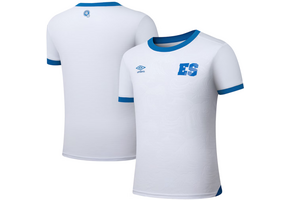 Umbro 2025 El Salvador Away Jersey - Black/White/Sky Blue