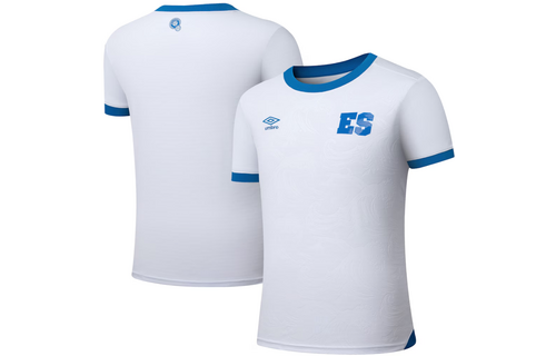 Umbro 2025 El Salvador Away Jersey - White/Sky Blue