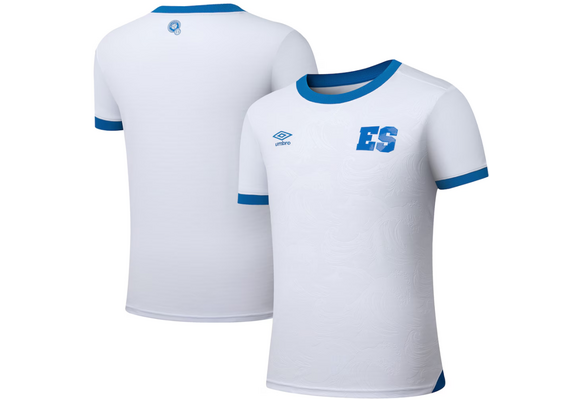 Umbro 2025 El Salvador Away Jersey - Black/White/Sky Blue